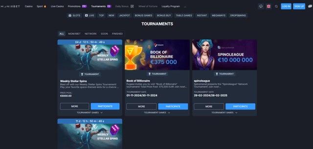 Monixbet Casino Bonussen en Promocodes 2026 image 3